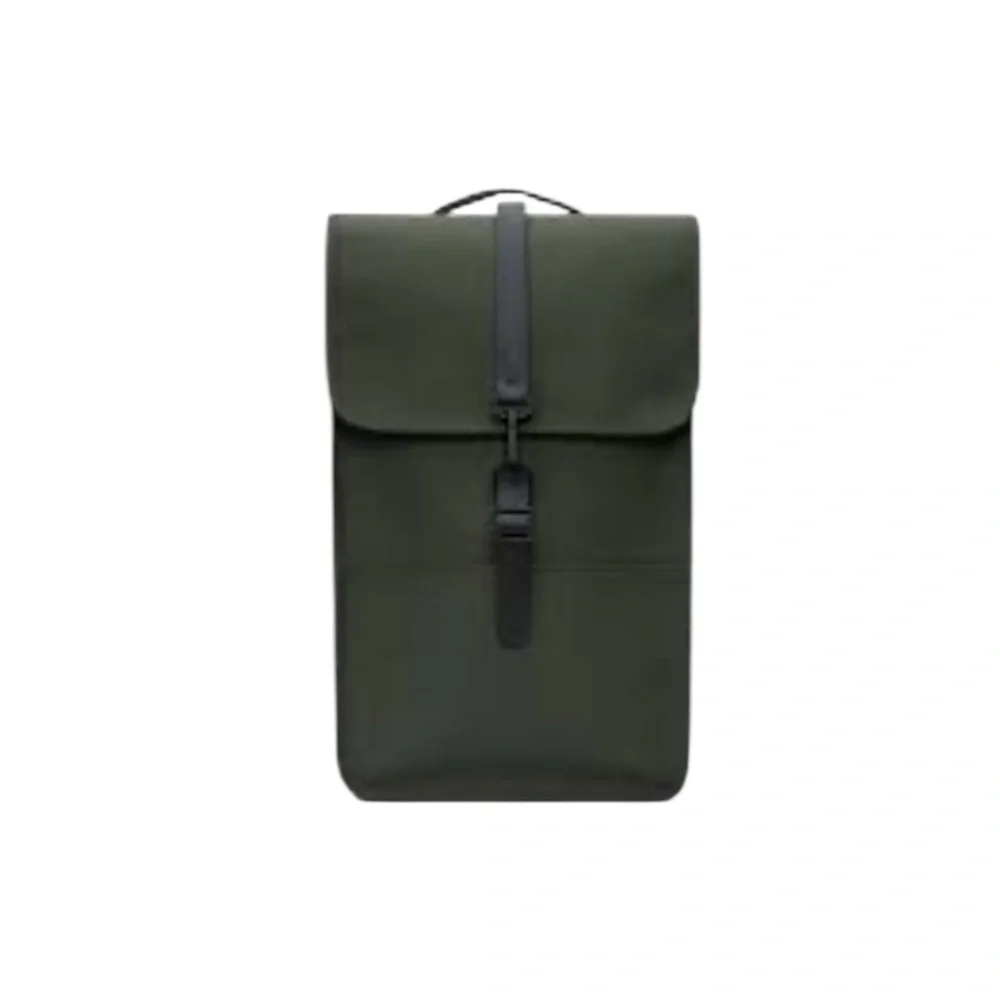 NWT Rains Unisex Olive‎ Green Full Size Waterproof Backpack Minimalist Laptop